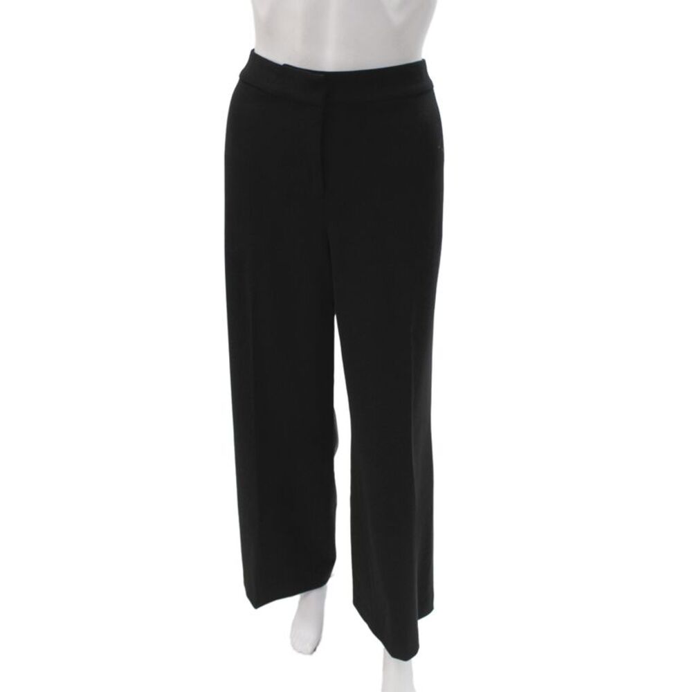 St. John Collection Womens Dress Pants Black Zip Imported Fabric Size 8